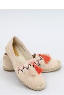 ESPADRYLE BOHO Z FRĘDZLEM BEŻOWE LX-3R11 BEIGE - Inello Inello