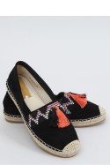 ESPADRYLE BOHO Z FRĘDZLEM CZARNE LX-3R11 BLACK - Inello Inello