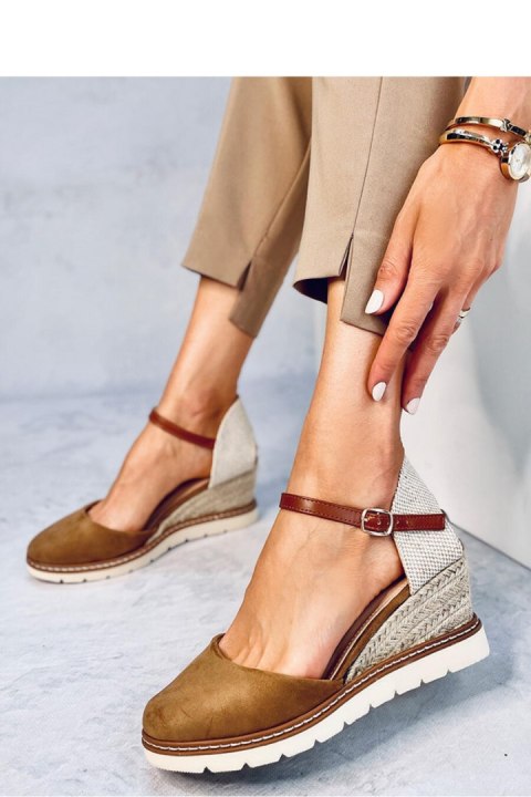 Espadryle na koturnie ELLIO KHAKI - Inello Inello Espadryle na koturnie ELLIO KHAKI - Inello Inello
