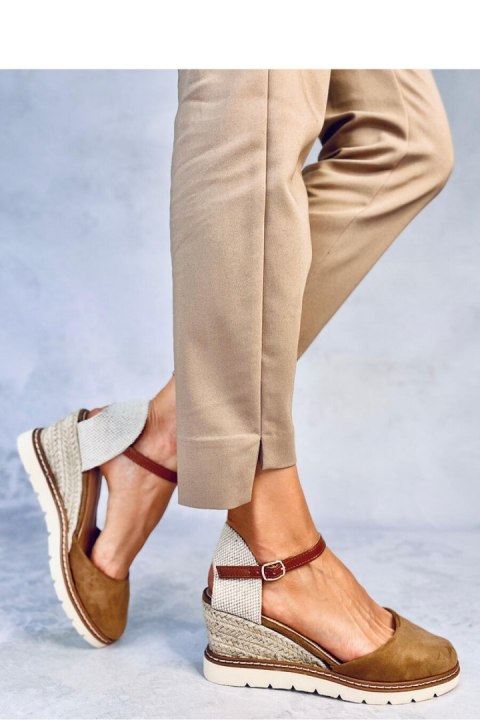 Espadryle na koturnie ELLIO KHAKI - Inello Inello Espadryle na koturnie ELLIO KHAKI - Inello Inello