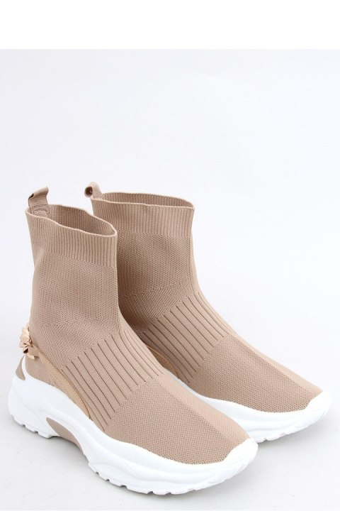 Skarpetkowe buty za kostkę GINA KHAKI - Inello Inello Skarpetkowe buty za kostkę GINA KHAKI - Inello Inello
