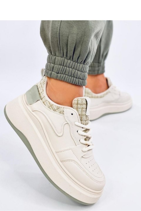 Sneakersy damskie pastelowe MOTIMES BEIGE GREEN - Inello Inello Sneakersy damskie pastelowe MOTIMES BEIGE GREEN - Inello Inello