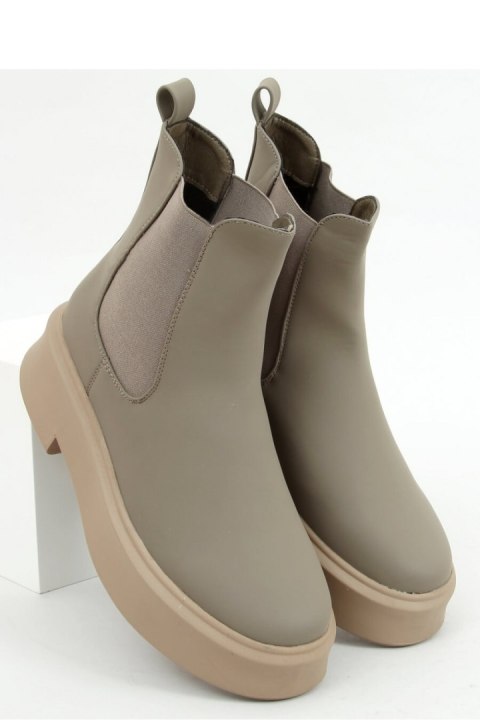 Sztyblety na grubej podeszwie khaki NS222P GREEN - Inello Inello