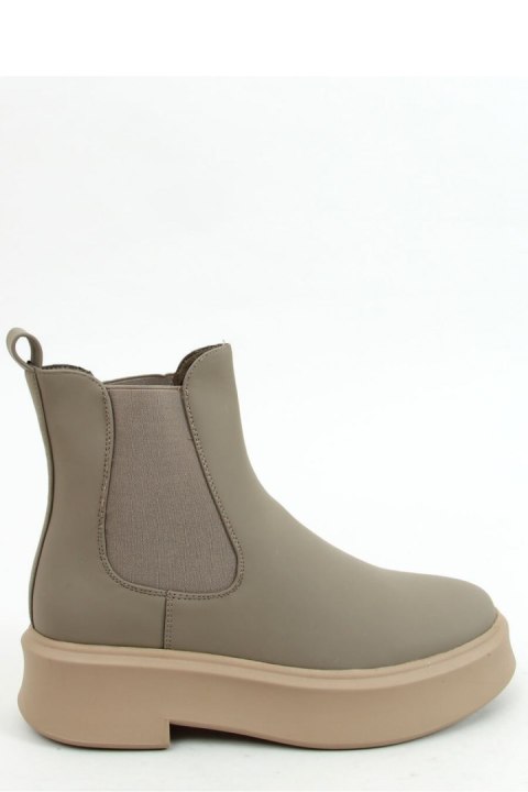 Sztyblety na grubej podeszwie khaki NS222P GREEN - Inello Inello Sztyblety na grubej podeszwie khaki NS222P GREEN - Inello Inello