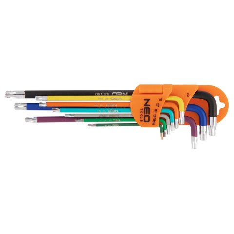 Klucze Torx T10-50, zestaw 9 szt., kolorowe Klucze Torx T10-50, zestaw 9 szt., kolorowe