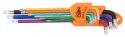 Klucze Torx T10-50, zestaw 9 szt., kolorowe