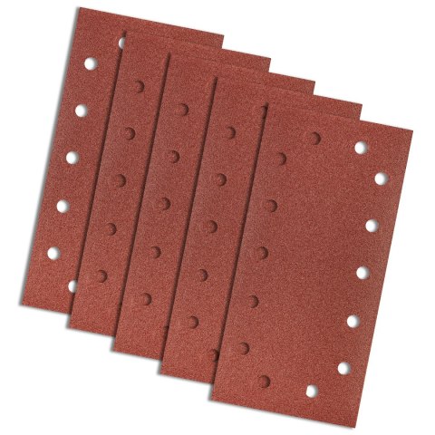 Papier ścierny na rzep 115 x 230 mm, K100, 5 szt., z otworami Papier ścierny na rzep 115 x 230 mm, K100, 5 szt., z otworami