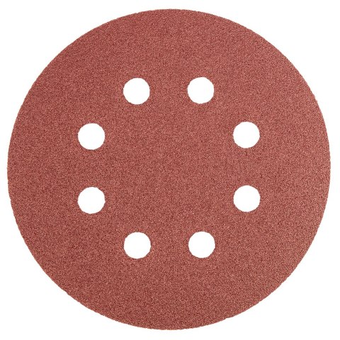 Krążki ścierne 125 mm, K120, 5 szt., z 8 otworami Krążki ścierne 125 mm, K120, 5 szt., z 8 otworami