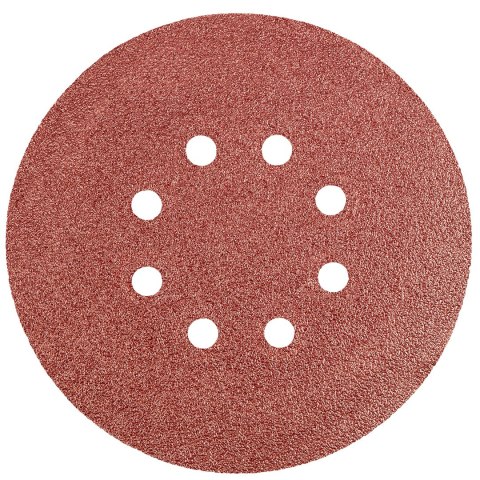 Krążki ścierne 150 mm, K60, 5 szt., z 8 otworami Krążki ścierne 150 mm, K60, 5 szt., z 8 otworami