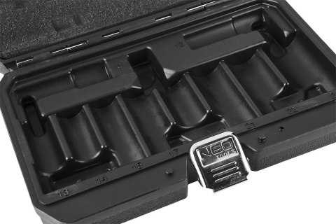Nasadki udarowe 1/2", 10-24 mm, zestaw 10 szt., CrMo Nasadki udarowe 1/2", 10-24 mm, zestaw 10 szt., CrMo