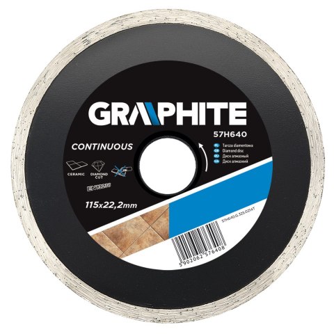 Tarcza diamentowa 115 x 22.2 mm, pełna Tarcza diamentowa 115 x 22.2 mm, pełna