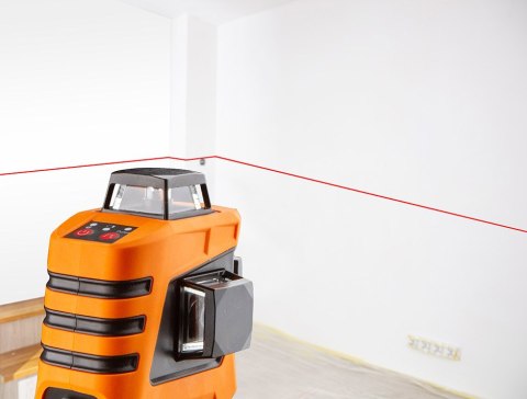 Laser płaszczyznowy 15 m 3D, czerwony, 360° w trzech płaszczyznach, z etui i uchwytem magnetycznym Laser płaszczyznowy 15 m 3D, czerwony, 360° w trzech płaszczyznach, z etui i uchwytem magnetycznym