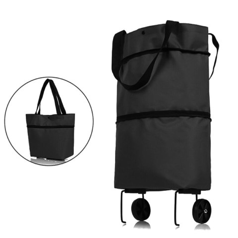 AG392B Składana torba na kółkach black AG392B Składana torba na kółkach black