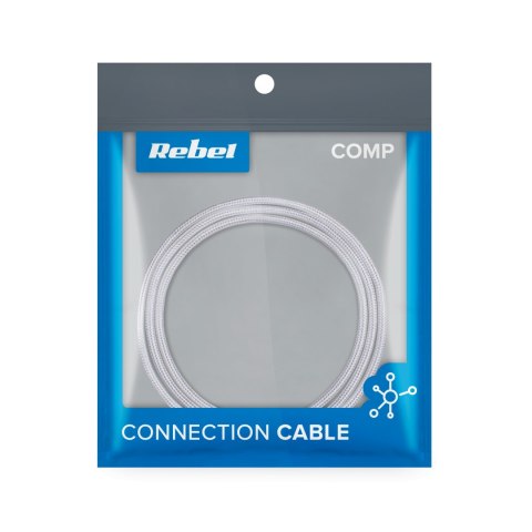 Kabel USB - USB micro REBEL 50 cm biały Kabel USB - USB micro REBEL 50 cm biały