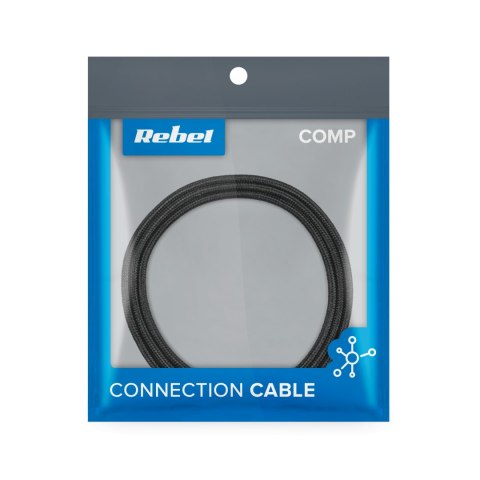 Kabel USB - USB micro REBEL 50 cm czarny Kabel USB - USB micro REBEL 50 cm czarny