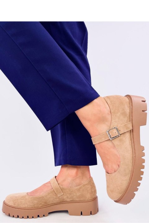 Baleriny na platformie z paseczkami HOLMESS KHAKI - Inello Inello Baleriny na platformie z paseczkami HOLMESS KHAKI - Inello Inello