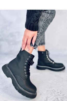 Botki sznurowane PEDDY BLACK - Inello Inello
