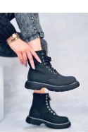 Botki sznurowane PEDDY BLACK - Inello Inello