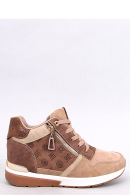 Sneakersy na koturnie TELTS KHAKI - Inello Inello