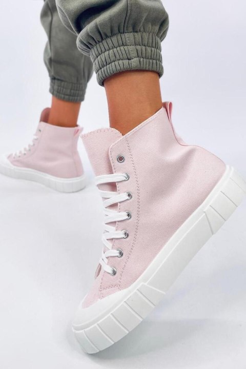 Trampki płócienne za kostkę ROGERS PINK - Inello Inello Trampki płócienne za kostkę ROGERS PINK - Inello Inello