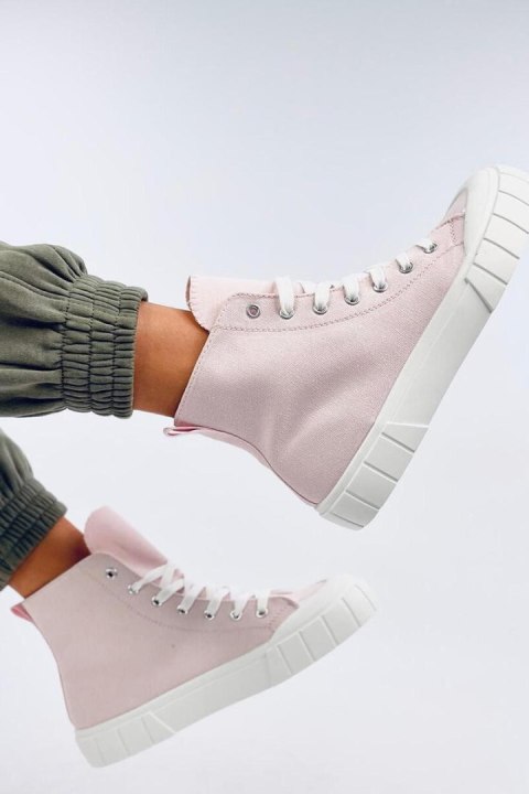 Trampki płócienne za kostkę ROGERS PINK - Inello Inello Trampki płócienne za kostkę ROGERS PINK - Inello Inello
