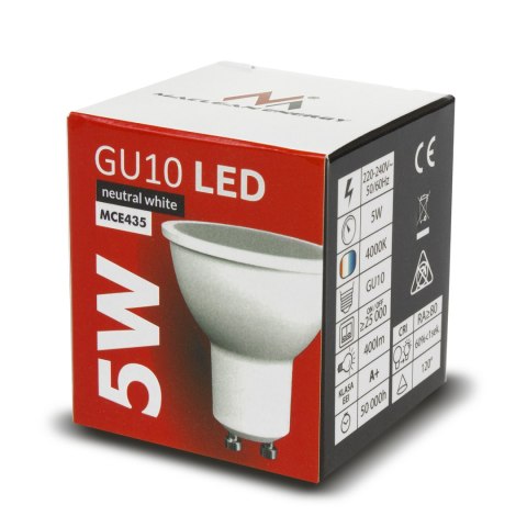 Żarówka LED Maclean, GU10, 5W, 220-240V~, 50/60Hz, barwa ciepła biała, 3000K, 400 lumenów, MCE435 WW Żarówka LED Maclean, GU10, 5W, 220-240V~, 50/60Hz, barwa ciepła biała, 3000K, 400 lumenów, MCE435 WW