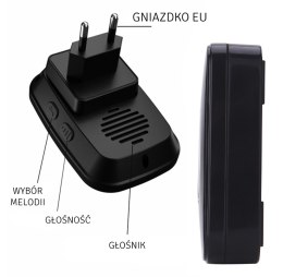 AG79E Dzwonek bezprzewodowy czarny