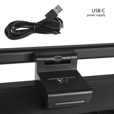 Lampka LED lightbar do komputera/monitora regulowana Maclean, 3 kolory światła, regulacja jasności, USB Type-C, 5V, MCE620 Lampka LED lightbar do komputera/monitora regulowana Maclean, 3 kolory światła, regulacja jasności, USB Type-C, 5V, MCE620