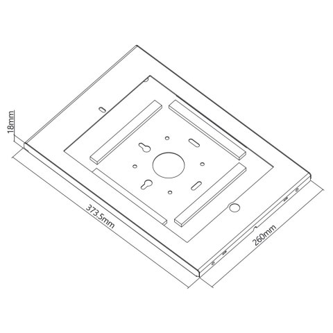 Uchwyt reklamowy do tabletu Maclean, ścienny z blokadą, 12.9", iPad Pro (Gen1/2), MC-907W Uchwyt reklamowy do tabletu Maclean, ścienny z blokadą, 12.9", iPad Pro (Gen1/2), MC-907W
