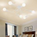 ZD74K Lampa sufitowa 6 ramion biała
