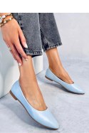 Baleriny ze skórzaną wkładką TRENTO BLUE - Inello Inello
