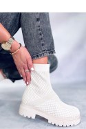 Botki skarpetkowe ze wzorem RUEDA BEIGE - Inello Inello
