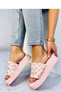 Sandał Klapki na koturnie INABA PINK - Inello Inello