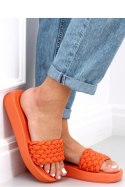 Sandał Klapki na wysokiej podeszwie z plecionymi paskami ELIDA ORANGE - Inello Inello