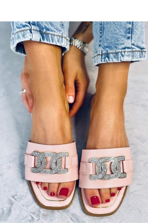 Sandał Klapki z cyrkoniami MILLE PINK - Inello Inello Sandał Klapki z cyrkoniami MILLE PINK - Inello Inello