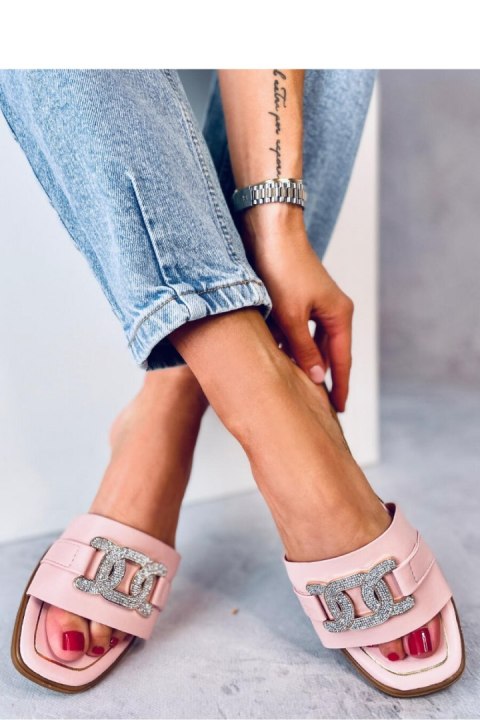 Sandał Klapki z cyrkoniami MILLE PINK - Inello Inello Sandał Klapki z cyrkoniami MILLE PINK - Inello Inello