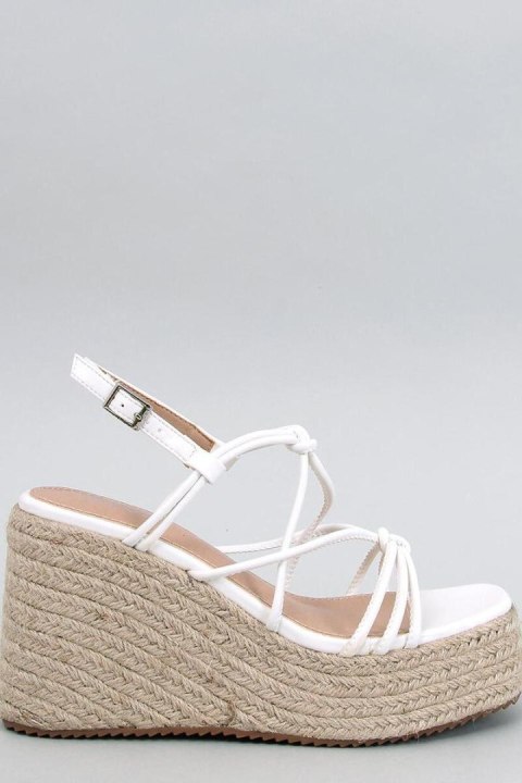 Sandałki espadryle na koturnie PASCAI WHITE - Inello Inello Sandałki espadryle na koturnie PASCAI WHITE - Inello Inello