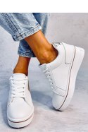 Sneakersy na koturnie TOBEY BEIGE - Inello Inello