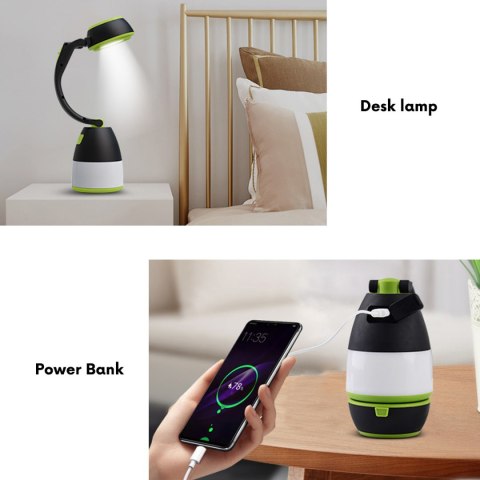 Lampa LED 3w1 Maclean, kempingowa, biurkowa, latarka, 1W, 60-200lm, Cold White 6000K, 18650 1500mAh, funkcja powerbanku MCE298 Lampa LED 3w1 Maclean, kempingowa, biurkowa, latarka, 1W, 60-200lm, Cold White 6000K, 18650 1500mAh, funkcja powerbanku MCE298