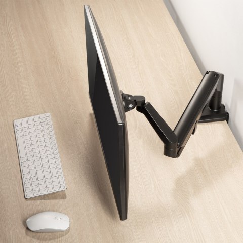 Uchwyt biurkowy do monitora czarny Ergo Office, ze sprężyną gazową, 17"-32", 9 kg, ER-405B Uchwyt biurkowy do monitora czarny Ergo Office, ze sprężyną gazową, 17"-32", 9 kg, ER-405B