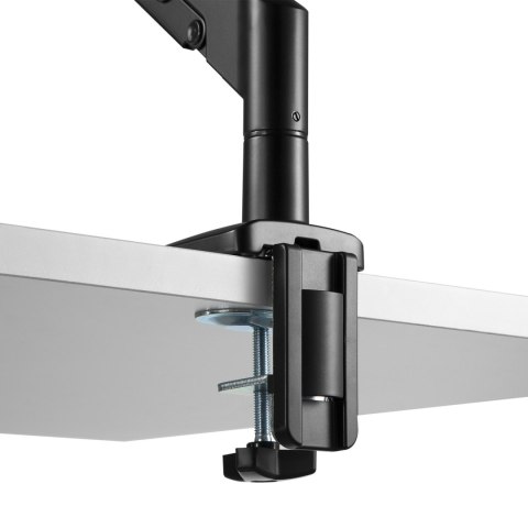 Uchwyt biurkowy do monitora czarny Ergo Office, ze sprężyną gazową, 17"-32", 9 kg, ER-405B Uchwyt biurkowy do monitora czarny Ergo Office, ze sprężyną gazową, 17"-32", 9 kg, ER-405B