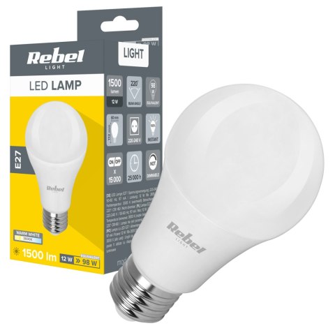 Lampa LED Rebel A60 12W, E27, 3000K, 230V Lampa LED Rebel A60 12W, E27, 3000K, 230V