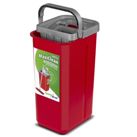 Mop płaski z wiadrem i wyciskaczem GreenBlue, dwa wkłady microfibra HQ, pojemność 5,7L, MaxiClean GB870 Mop płaski z wiadrem i wyciskaczem GreenBlue, dwa wkłady microfibra HQ, pojemność 5,7L, MaxiClean GB870