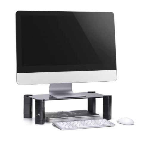 Podstawka pod laptopa / monitor Maclean, max. 20kg, hartowane szkło, (429x269x127mm), MC-934 Podstawka pod laptopa / monitor Maclean, max. 20kg, hartowane szkło, (429x269x127mm), MC-934