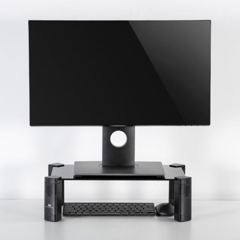 Podstawka pod laptopa / monitor Maclean, max. 20kg, hartowane szkło, (429x269x127mm), MC-934 Podstawka pod laptopa / monitor Maclean, max. 20kg, hartowane szkło, (429x269x127mm), MC-934