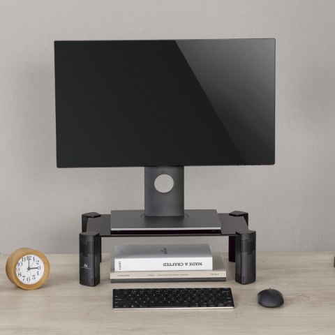 Podstawka pod laptopa / monitor Maclean, max. 20kg, hartowane szkło, (429x269x127mm), MC-934 Podstawka pod laptopa / monitor Maclean, max. 20kg, hartowane szkło, (429x269x127mm), MC-934