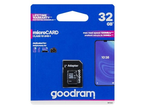 66-225# Karta microsdhc 32gb+adapter sd cl10 goodram uhs-i 66-225# Karta microsdhc 32gb+adapter sd cl10 goodram uhs-i