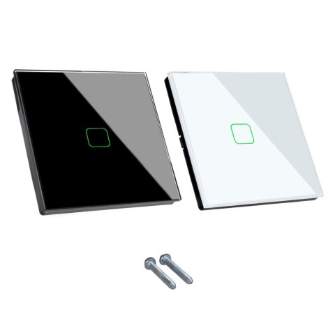 Dotykowy włącznik światła Maclean, pojedynczy, SMART, Tuya APP, szklany, czarny z kwadratowym podśw. przycisku, 86x86mm, MCE716B Dotykowy włącznik światła Maclean, pojedynczy, SMART, Tuya APP, szklany, czarny z kwadratowym podśw. przycisku, 86x86mm, MCE716B