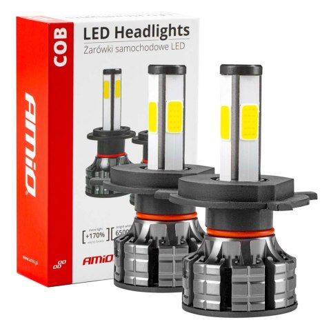 Żarówki samochodowe led seria cob h4 6500k amio-02843 Żarówki samochodowe led seria cob h4 6500k amio-02843