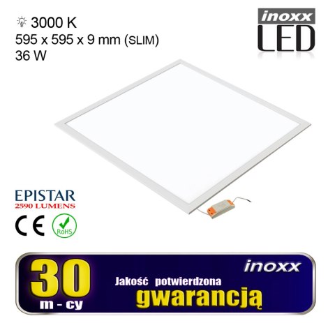 Panel led 60x60 36w lampa sufitowa kaseton 3000k ciepły + ramka natynkowa czarna Panel led 60x60 36w lampa sufitowa kaseton 3000k ciepły + ramka natynkowa czarna